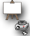 Image of slide projector and easel Image of slide projector and easel