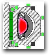 Cross sectional view of the FIRE tokamak